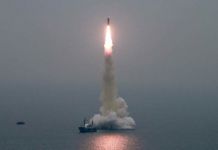 Launch of North Korea SLBM