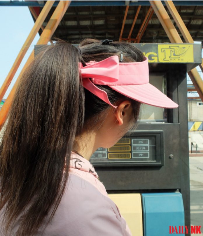 Gas stations on the outskirts of Pyongyang