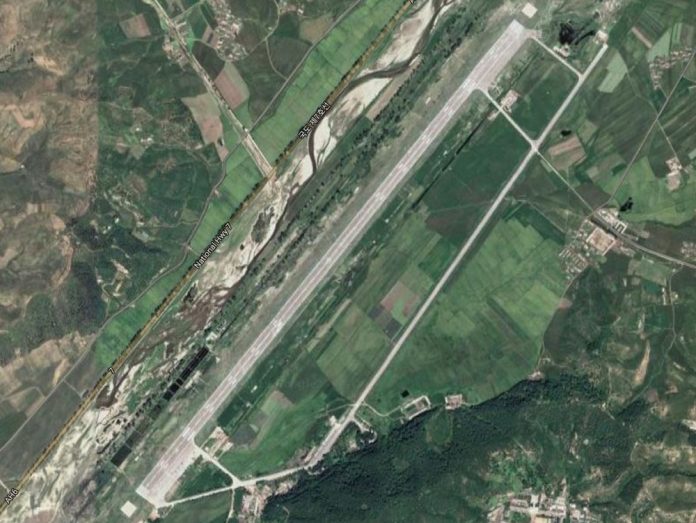 Satellite imagery of Toksan Air Base, located in Hamhung, South Hamgyong Province