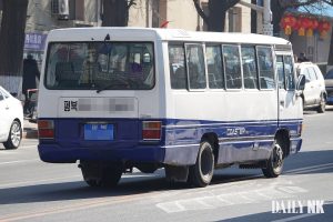 North Korean vehicle in Dandong, China
