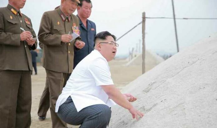 Kim Jong Un at Kwisong Saltern in 2016