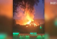 Hyesan residential housing complex set alight after gas explosion hyesan