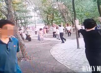 As summer heat fades, North Korean people flock to parks in evenings