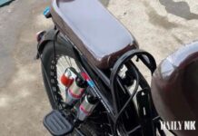North Korea orders custom e-bikes from China, eyes local production Rear wheel of a North Korean electric bicycle fitted with a shock absorber for load-bearing modifications