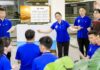 Pyongyang recycles old anthem to build loyalty to Kim Jong Un Employees at North Korea's Central Industrial Art Bureau sing songs expressing loyalty to the leader, as reported by Rodong Sinmun on July 8, 2025