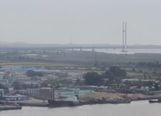 New bridge stirs a housing boom in North Korea’s Sinuiju View of Sinuiju, North Pyongan province, seen from Dandong, China