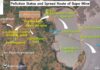 Satellite images show mine drainage nearing North Korea’s Kangnyong Bay Satellite map showing the pollution spread route from North Korea's Bupo mine to the Bupo saltworks and Kangnyong Bay