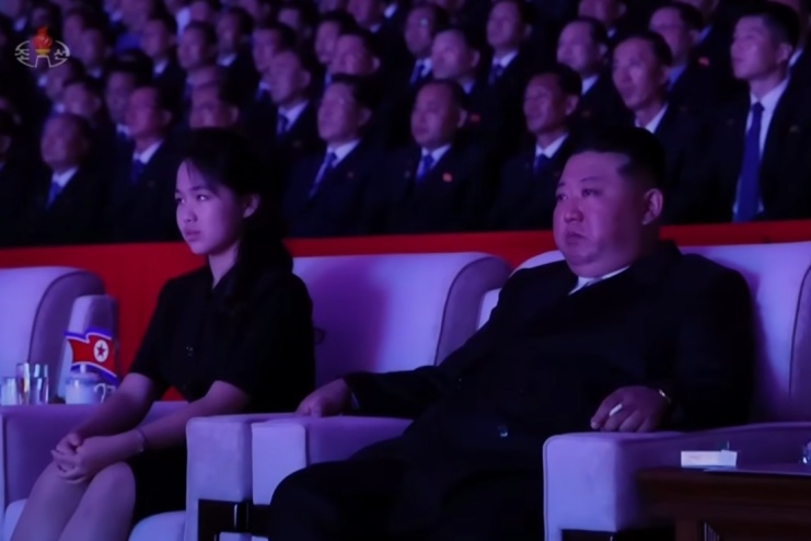 Kim Jong Un and daughter Kim Ju Ae watch Victory Day performance in Pyongyang