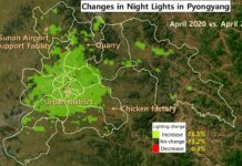 Satellite images show Pyongyang glowing, outskirts dark