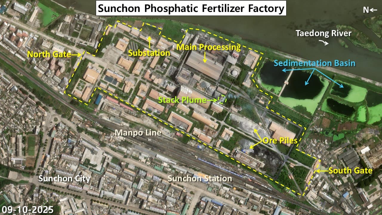 Satellite image of Sunchon Phosphatic Fertilizer Factory