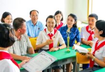 North Korea cuts English classes, expands Russian at foreign language schools Pyongyang foreign language school student celebrates first-place win at Russia competition, 2025