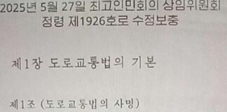 北, 도로교통법 대폭 손질…차량 영리 이용, 주민 이동 통제 강화